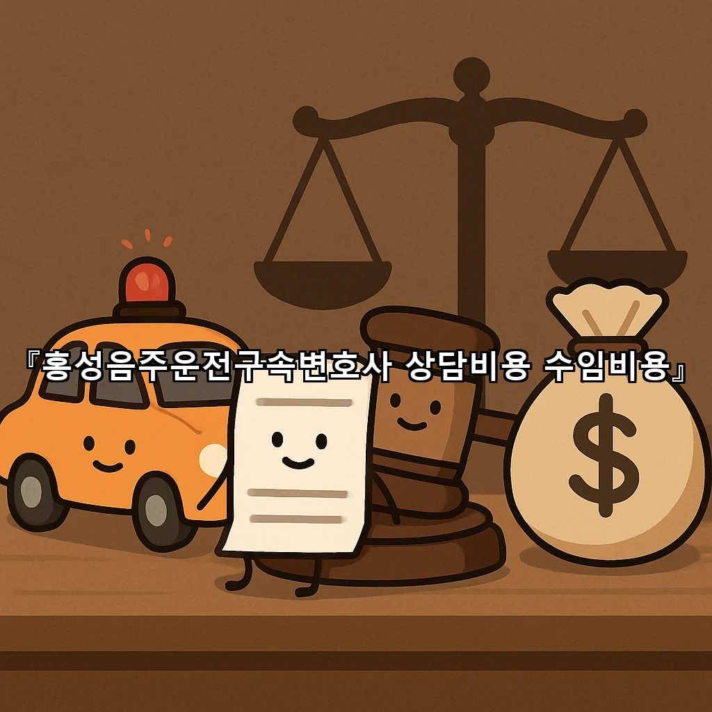 홍성음주운전구속변호사 상담비용 수임비용