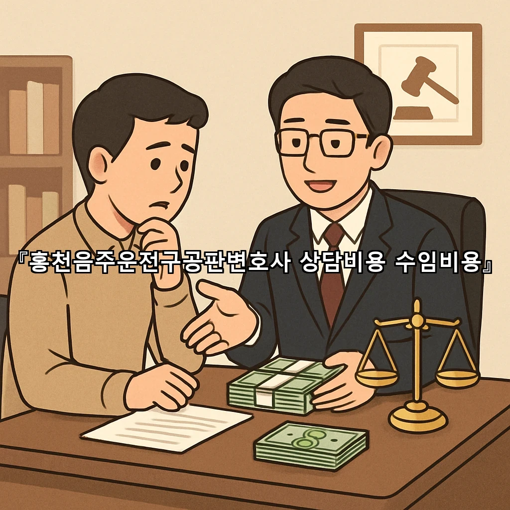 홍천음주운전구공판변호사 상담비용 수임비용