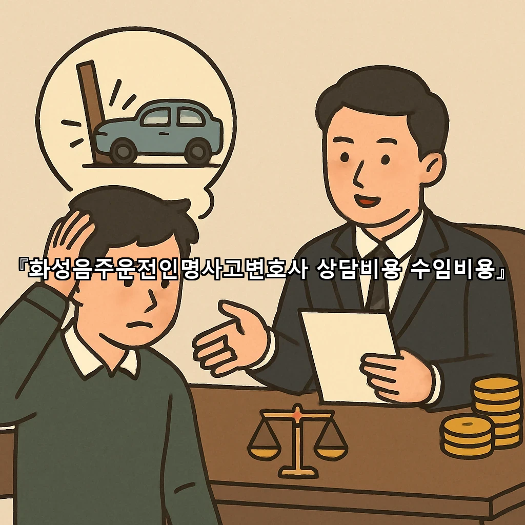 화성음주운전인명사고변호사 상담비용 수임비용