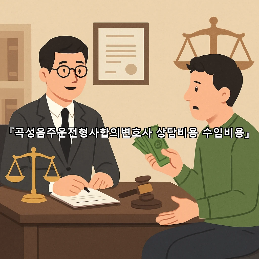 곡성음주운전형사합의변호사 상담비용 수임비용