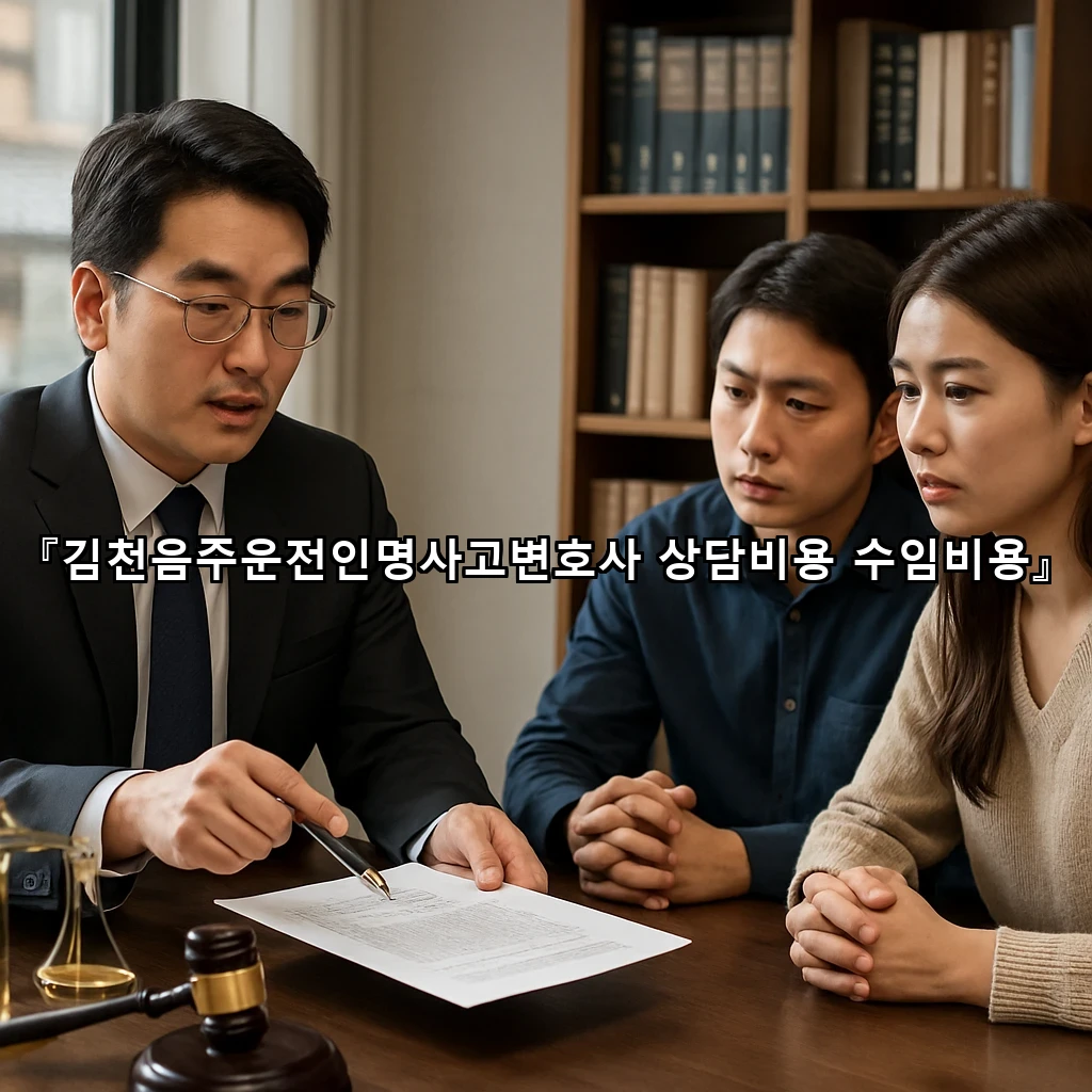 김천음주운전인명사고변호사 상담비용 수임비용