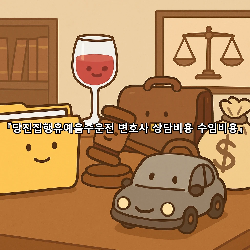 당진집행유예음주운전 변호사 상담비용 수임비용