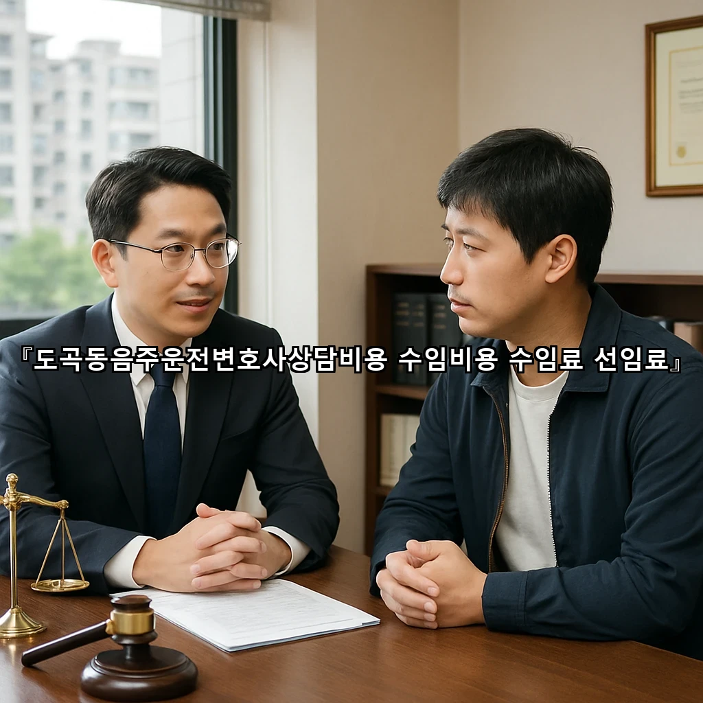 도곡동음주운전변호사상담비용 수임비용 수임료 선임료