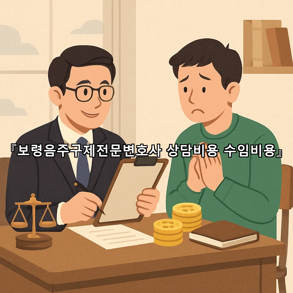 보령음주구제전문변호사 상담비용 수임비용
