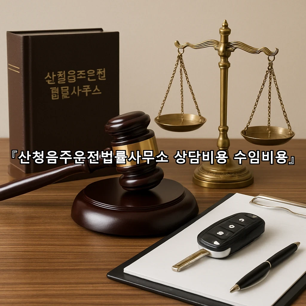 산청음주운전법률사무소 상담비용 수임비용