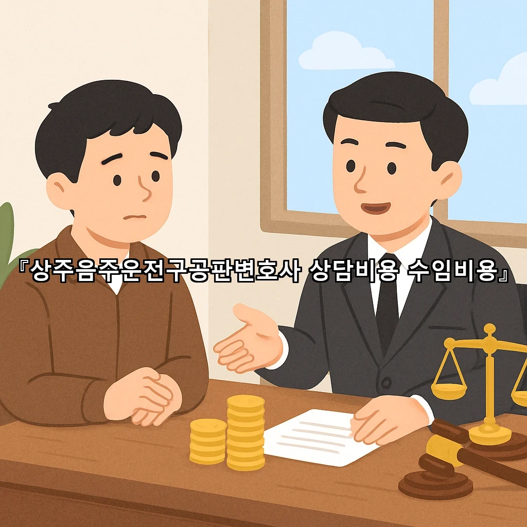 상주음주운전구공판변호사 상담비용 수임비용