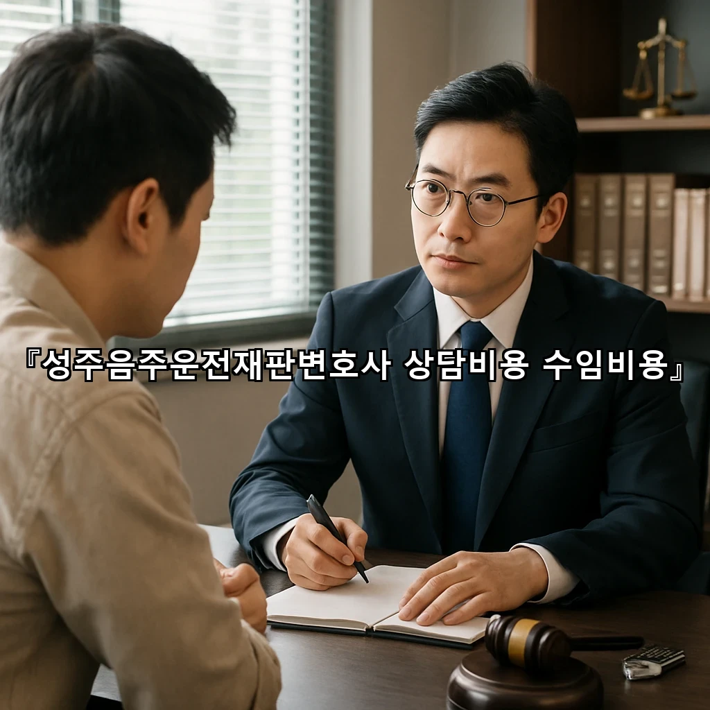 성주음주운전재판변호사 상담비용 수임비용