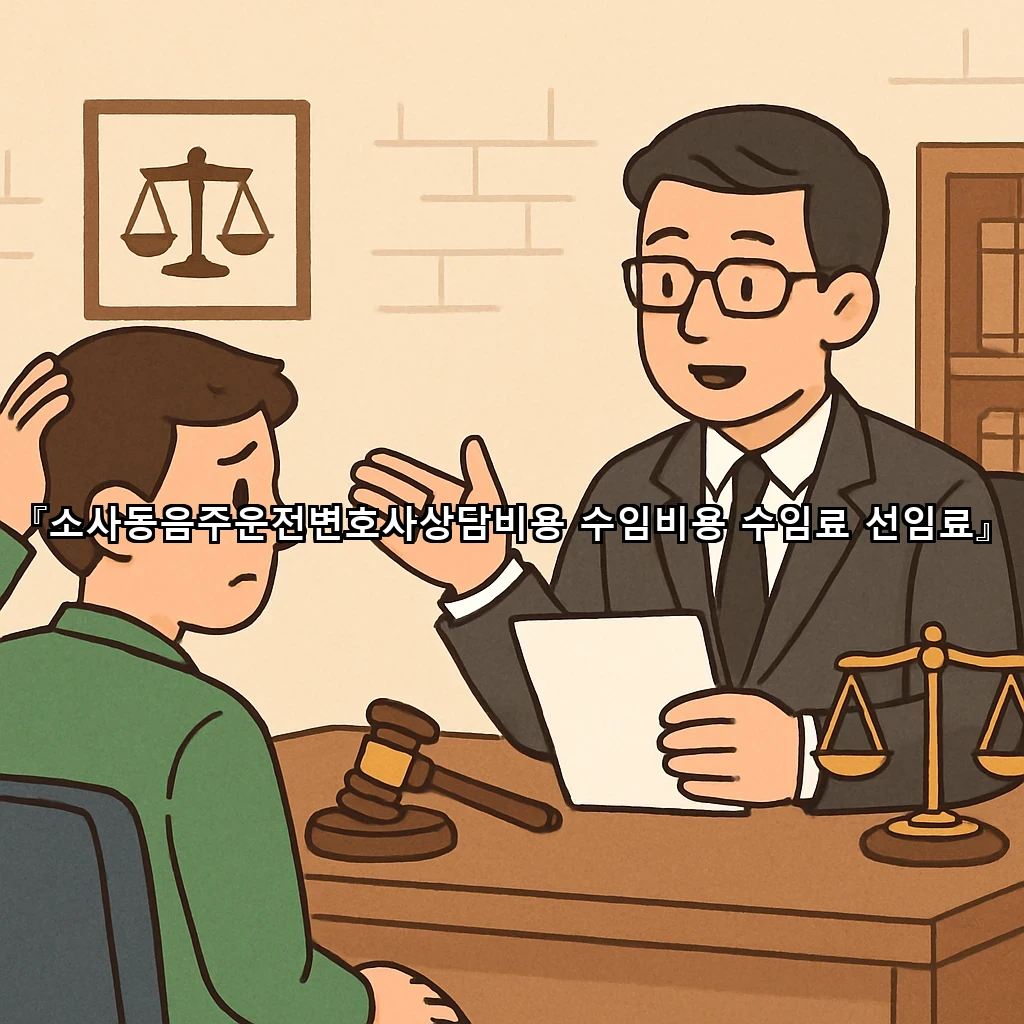 소사동음주운전변호사상담비용 수임비용 수임료 선임료