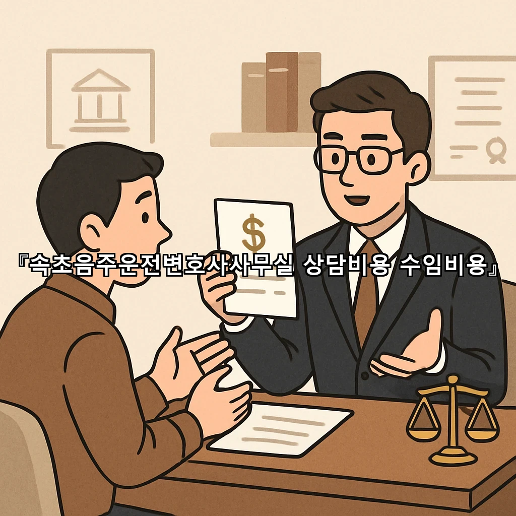 속초음주운전변호사사무실 상담비용 수임비용