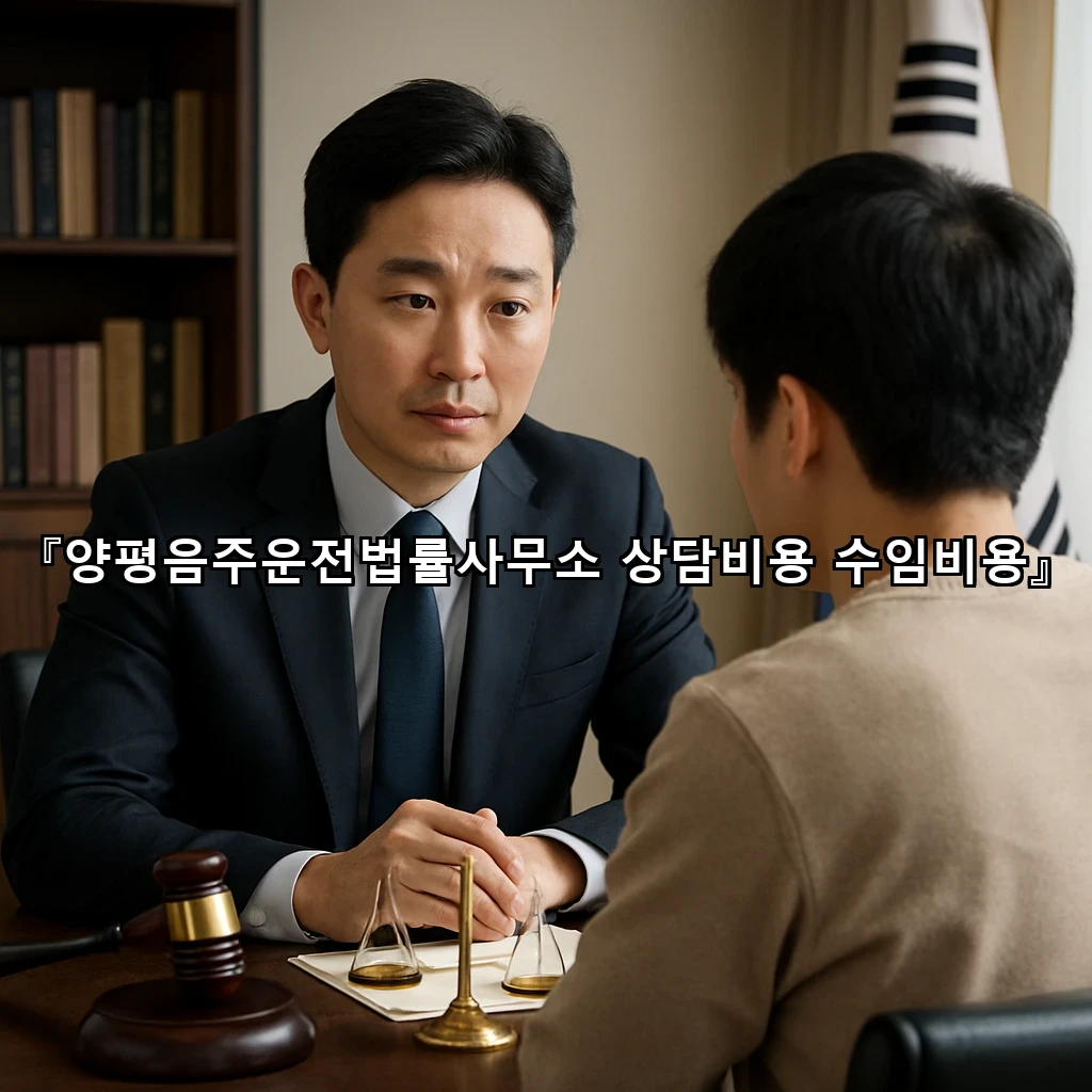 양평음주운전법률사무소 상담비용 수임비용