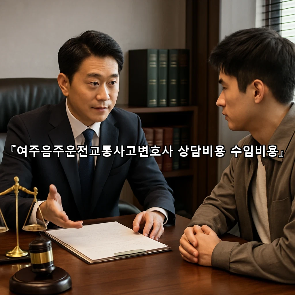 여주음주운전교통사고변호사 상담비용 수임비용