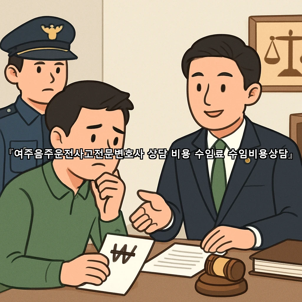 여주음주운전사고전문변호사 상담 비용 수임료 수임비용상담