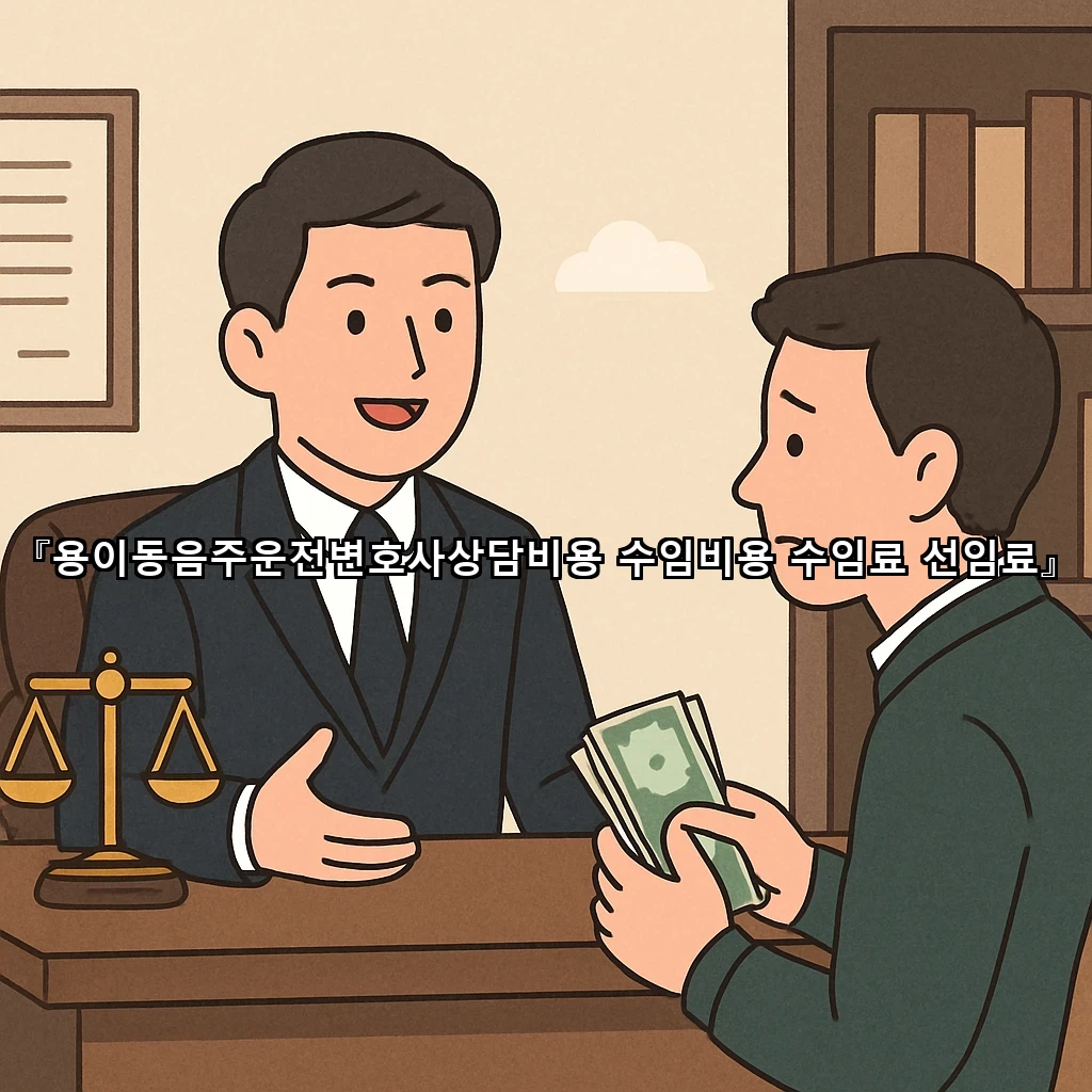 용이동음주운전변호사상담비용 수임비용 수임료 선임료