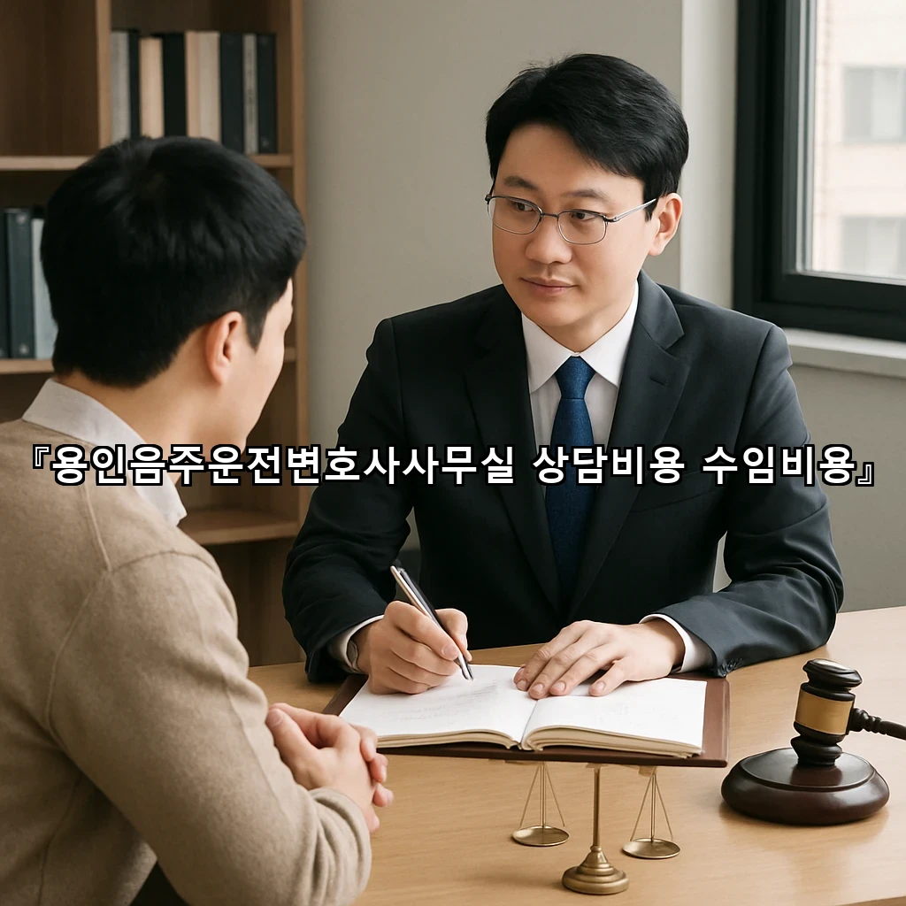 용인음주운전변호사사무실 상담비용 수임비용