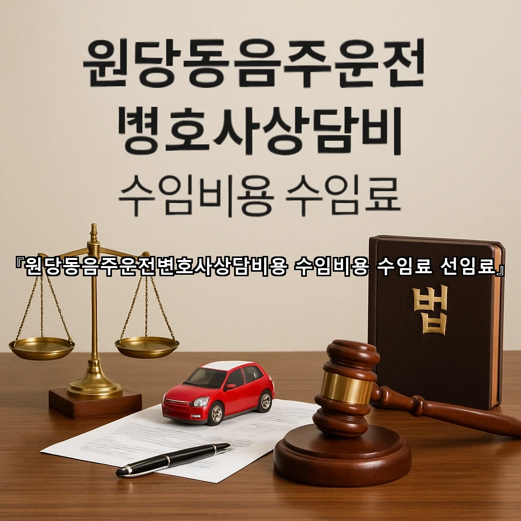 원당동음주운전변호사상담비용 수임비용 수임료 선임료