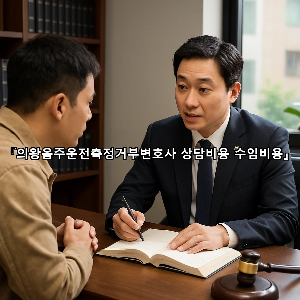 의왕음주운전측정거부변호사 상담비용 수임비용