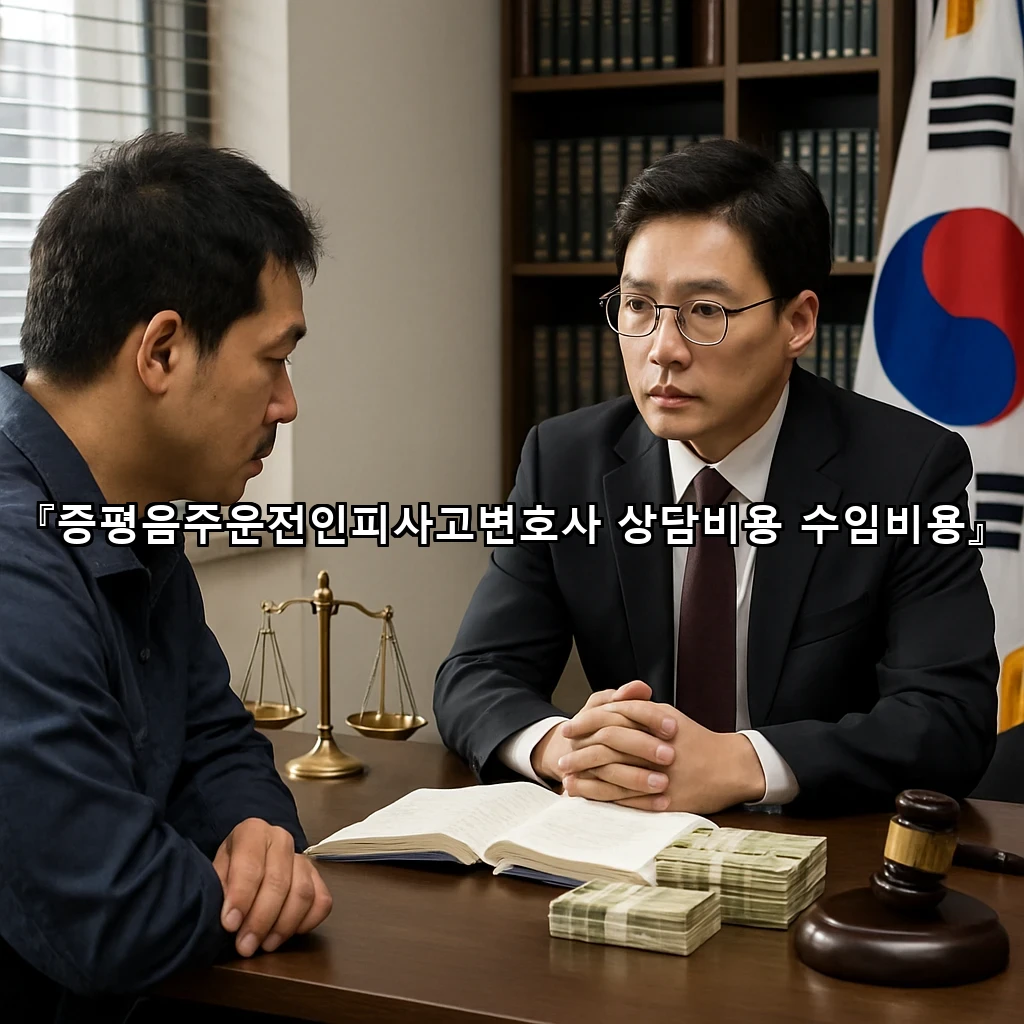 증평음주운전인피사고변호사 상담비용 수임비용