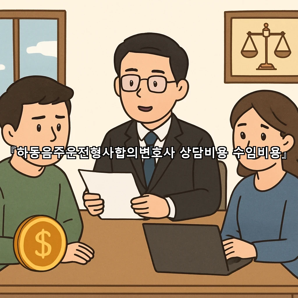 하동음주운전형사합의변호사 상담비용 수임비용