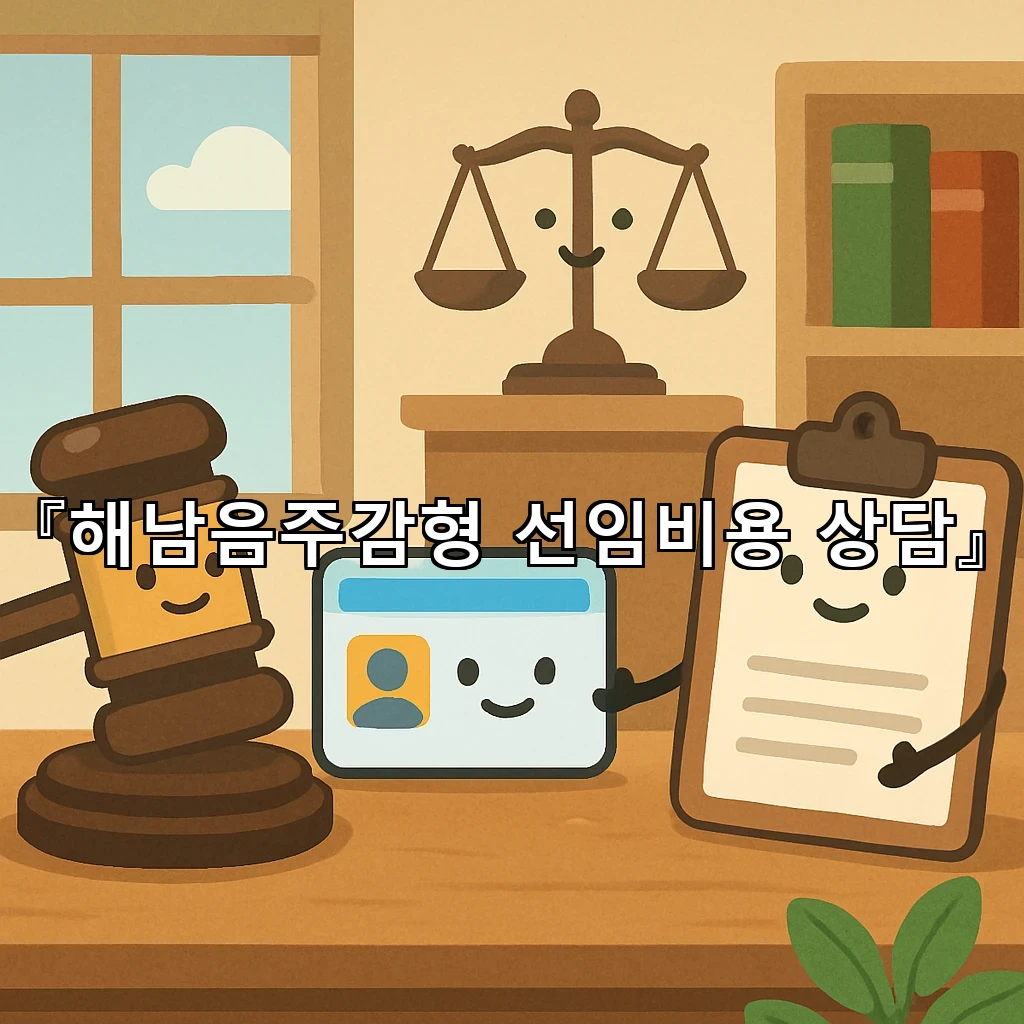 해남음주감형선임비용상담 첫 상담에서 살피는 절차와 준비의 순서