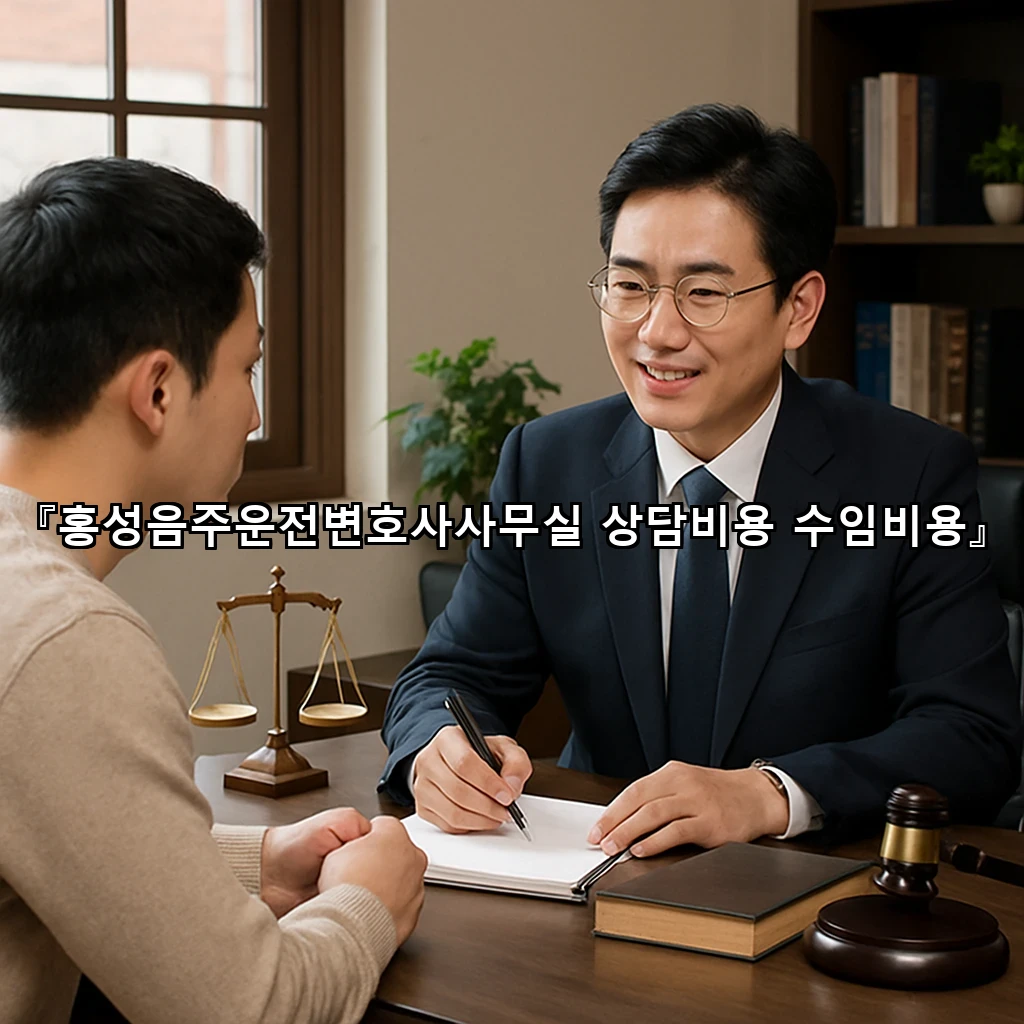 홍성음주운전변호사사무실 상담비용 수임비용