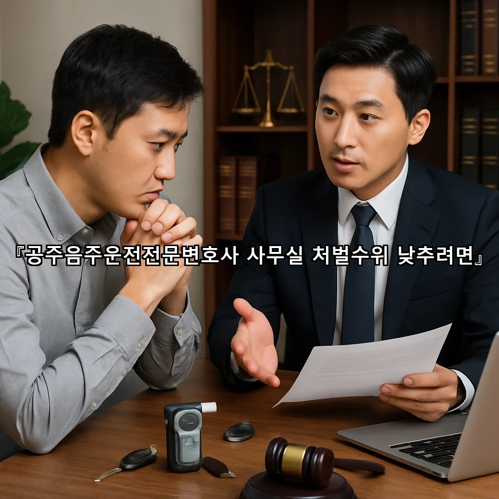 공주음주운전전문변호사 사무실 처벌수위 낮추려면
