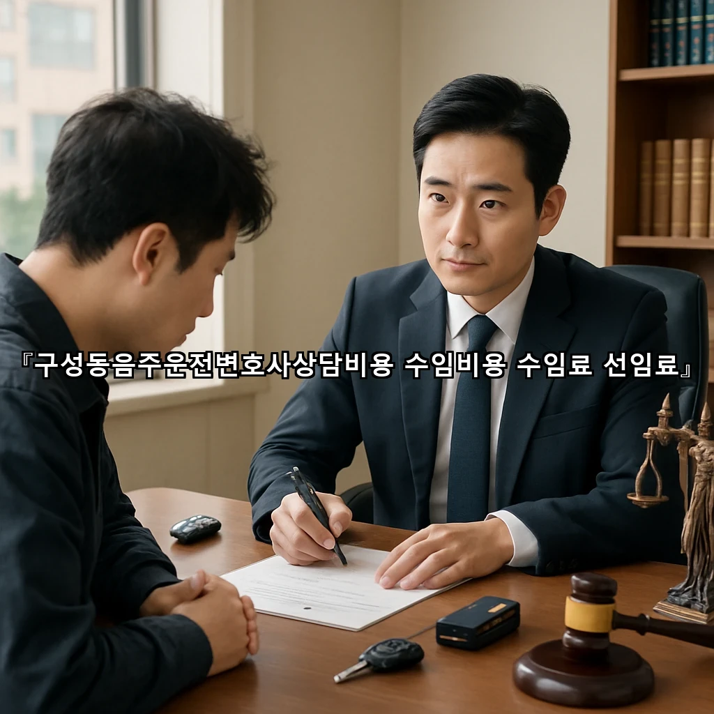 구성동음주운전변호사상담비용 수임비용 수임료 선임료