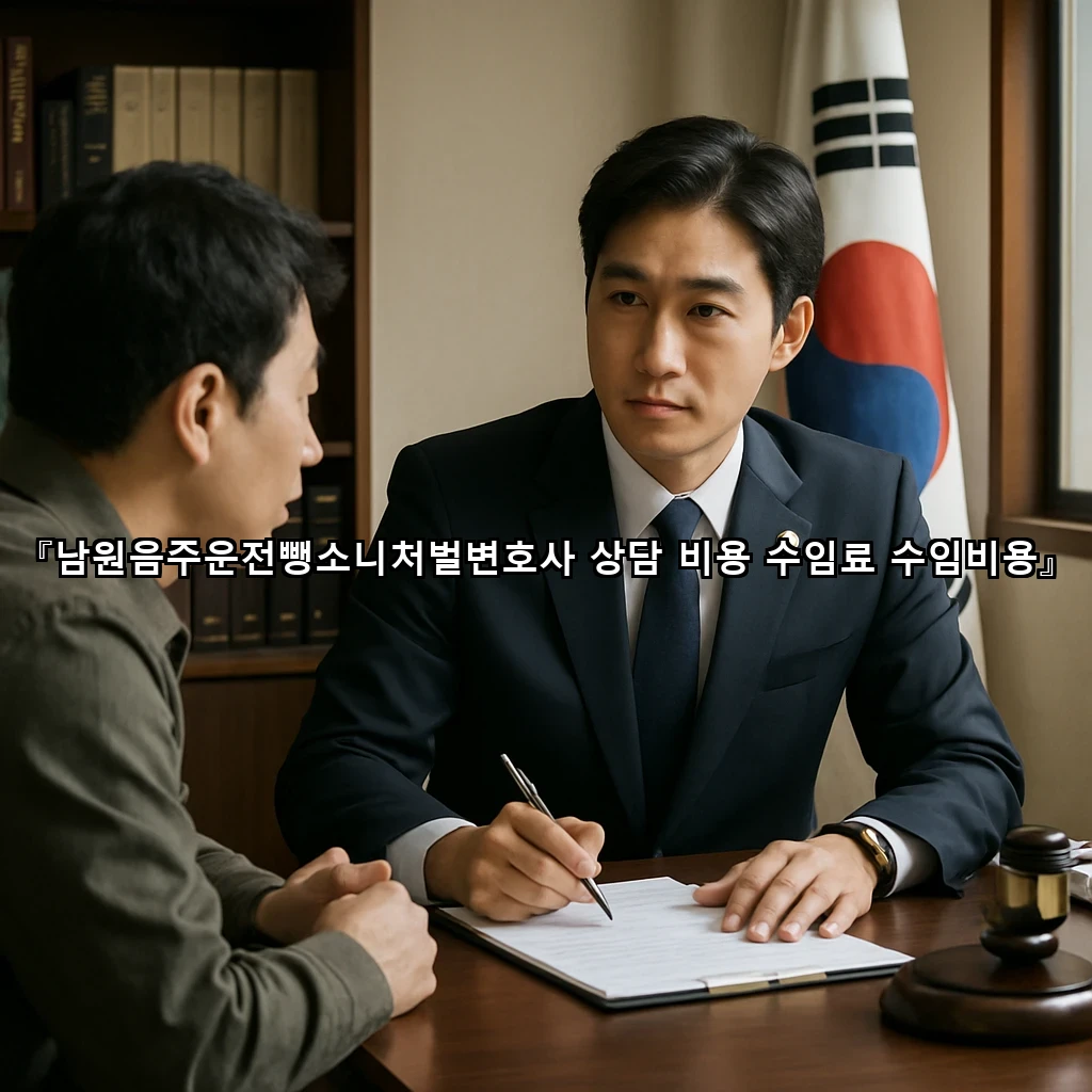 남원음주운전뺑소니처벌변호사 상담 비용 수임료 수임비용