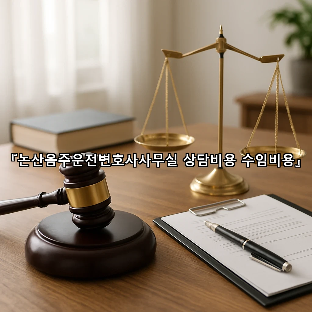 논산음주운전변호사사무실 상담비용 수임비용