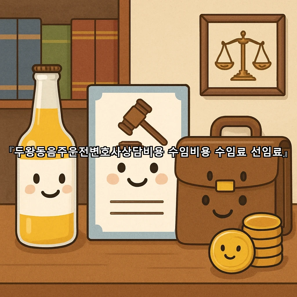 두왕동음주운전변호사상담비용 수임비용 수임료 선임료