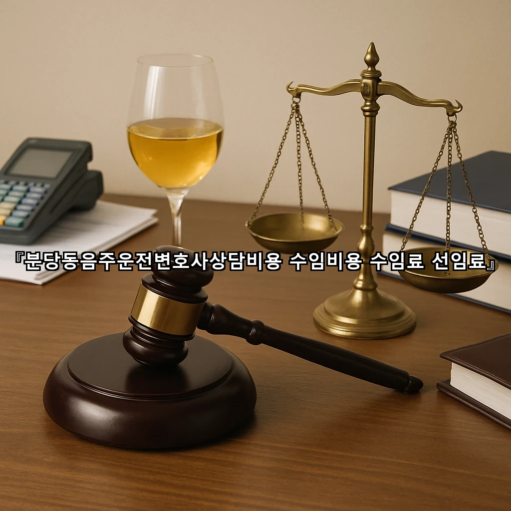 분당동음주운전변호사상담비용 수임비용 수임료 선임료