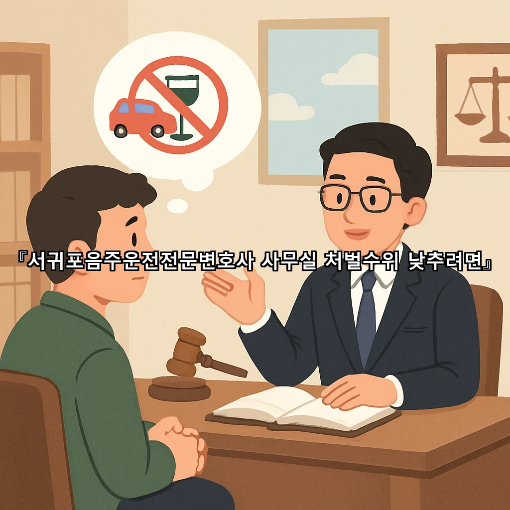 서귀포음주운전전문변호사 사무실 처벌수위 낮추려면