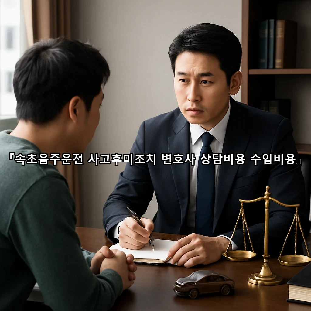 속초음주운전 사고후미조치 변호사 상담비용 수임비용
