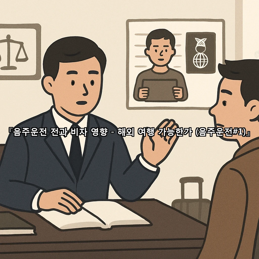 음주운전 전과 비자 영향 - 해외 여행 가능한가 (음주운전#1)