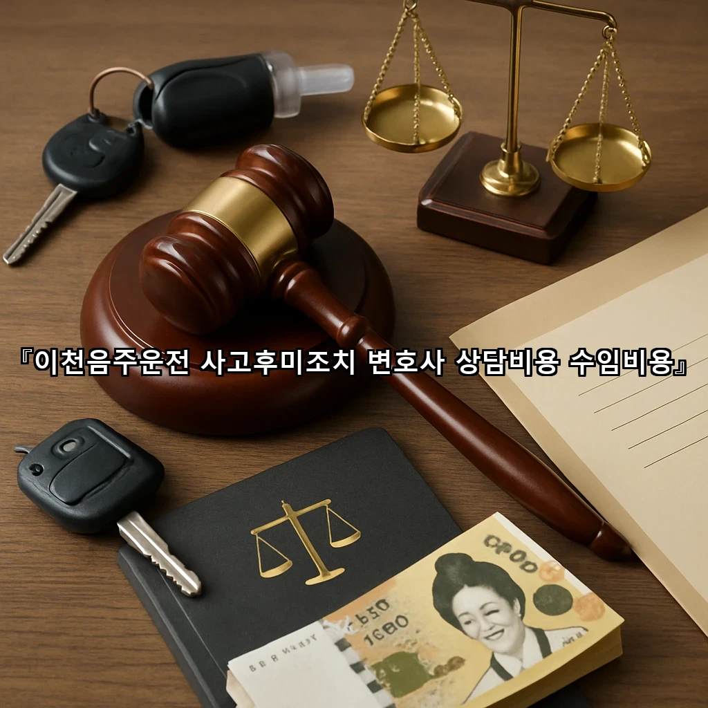 이천음주운전 사고후미조치 변호사 상담비용 수임비용
