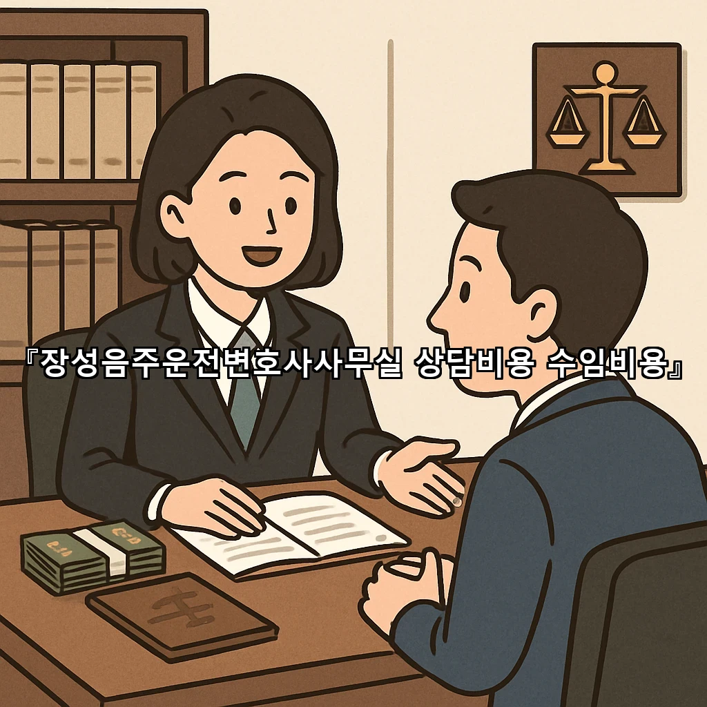 장성음주운전변호사사무실 상담비용 수임비용