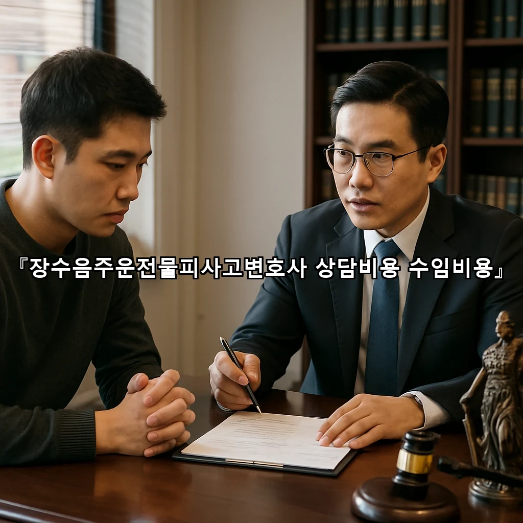 장수음주운전물피사고변호사 상담비용 수임비용