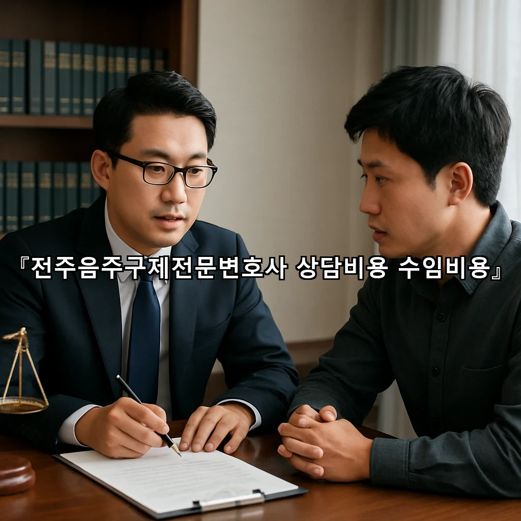 전주음주구제전문변호사상담비용수임비용 사례별 판단 흐름 살펴보기