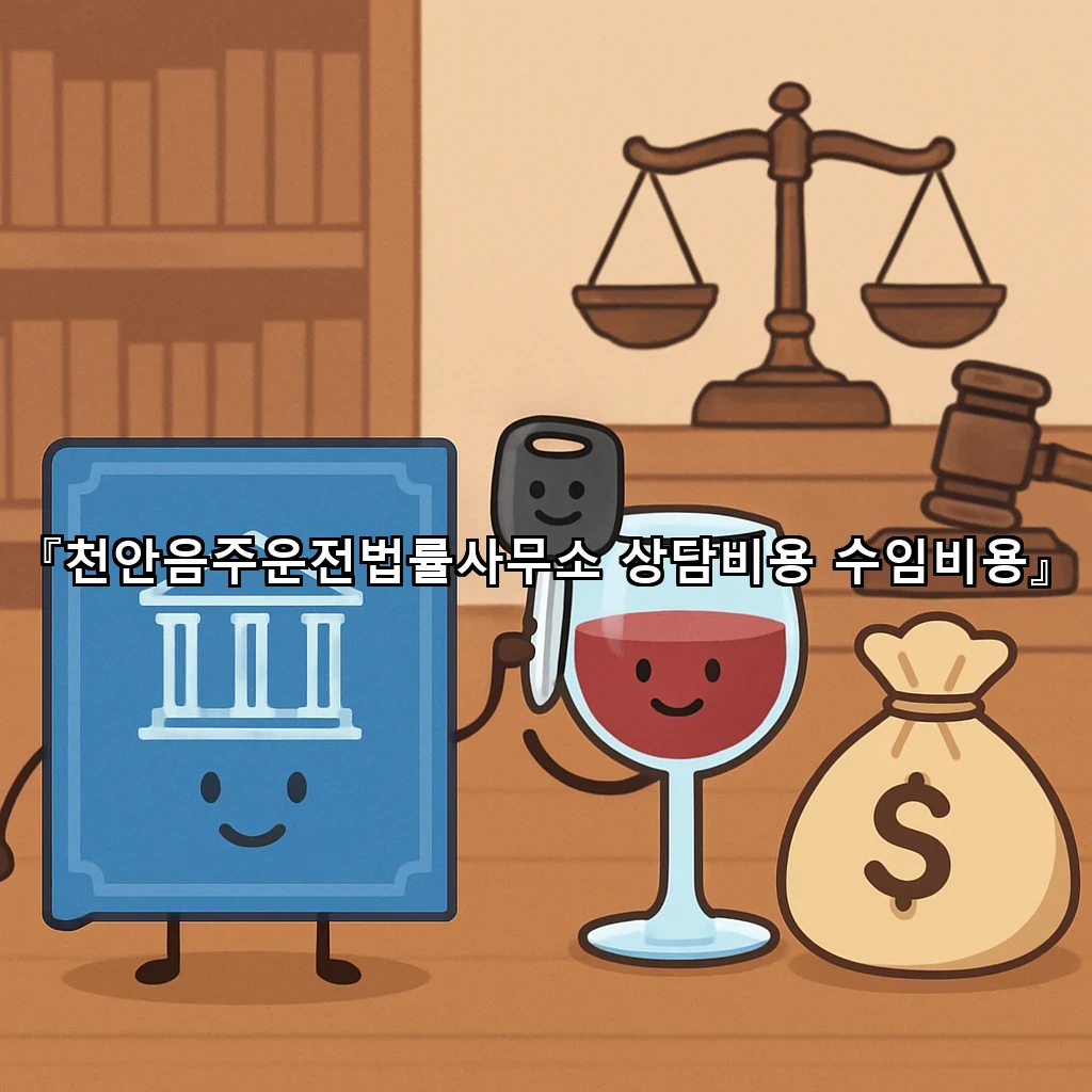 천안음주운전법률사무소 상담비용 수임비용