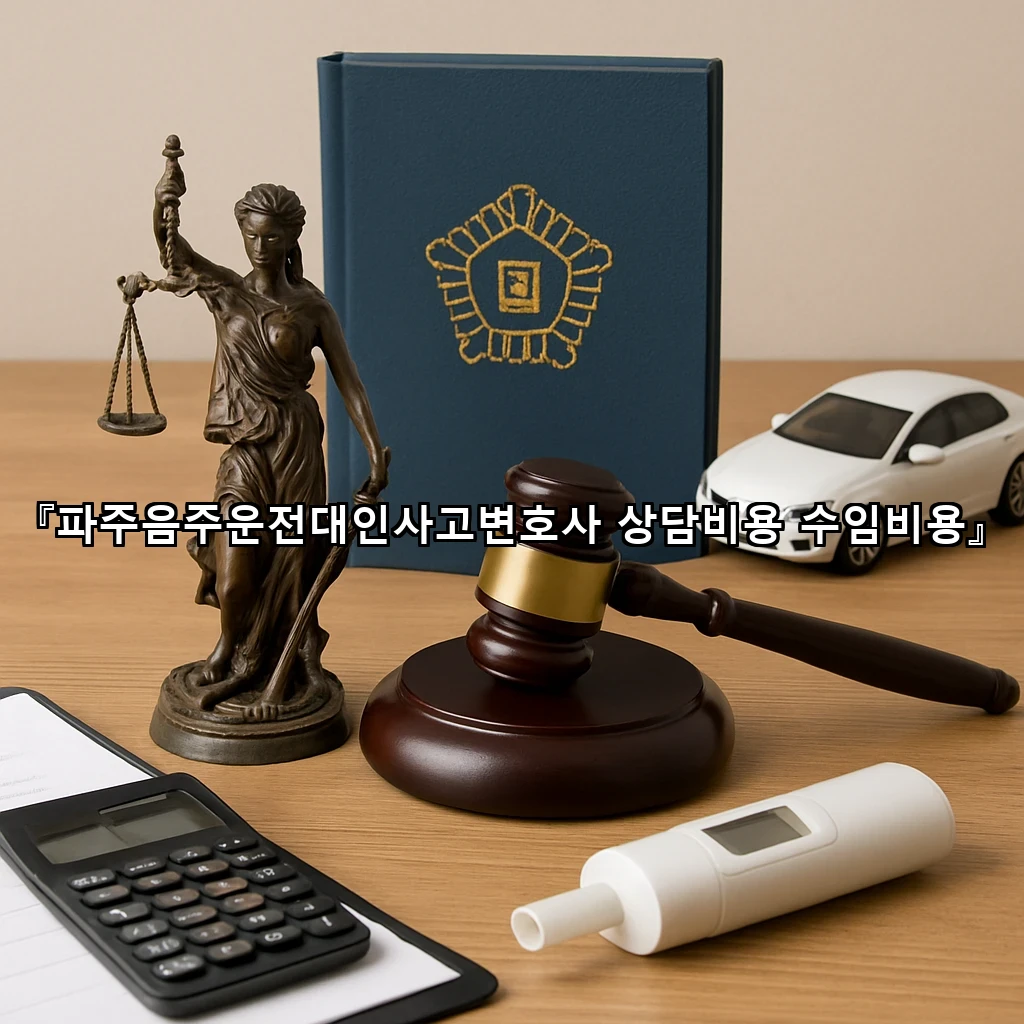 파주음주운전대인사고변호사 상담비용 수임비용