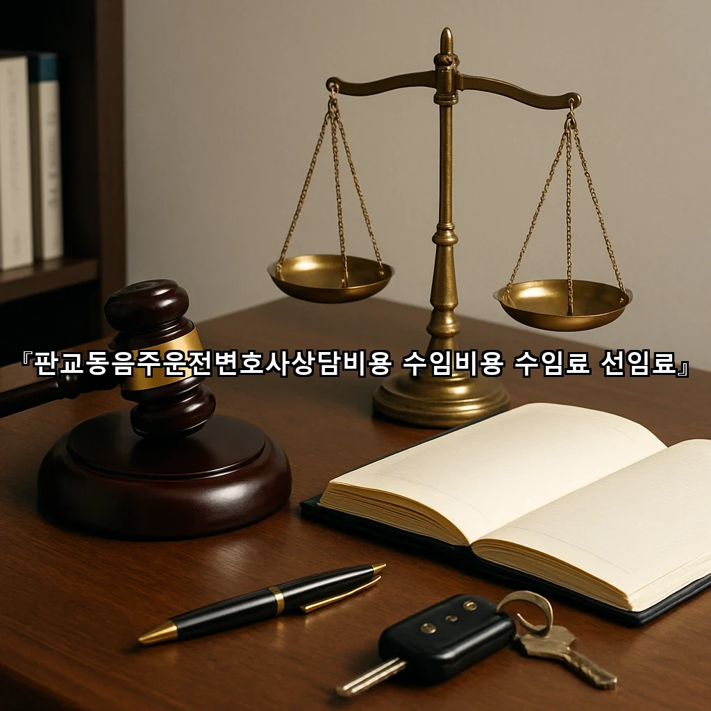 판교동음주운전변호사상담비용 수임비용 수임료 선임료