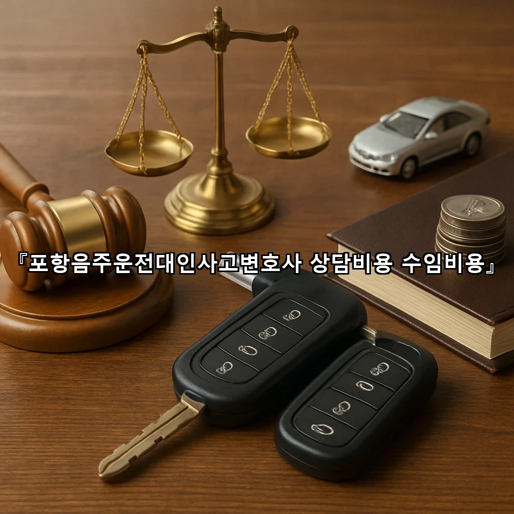 포항음주운전대인사고변호사 상담비용 수임비용