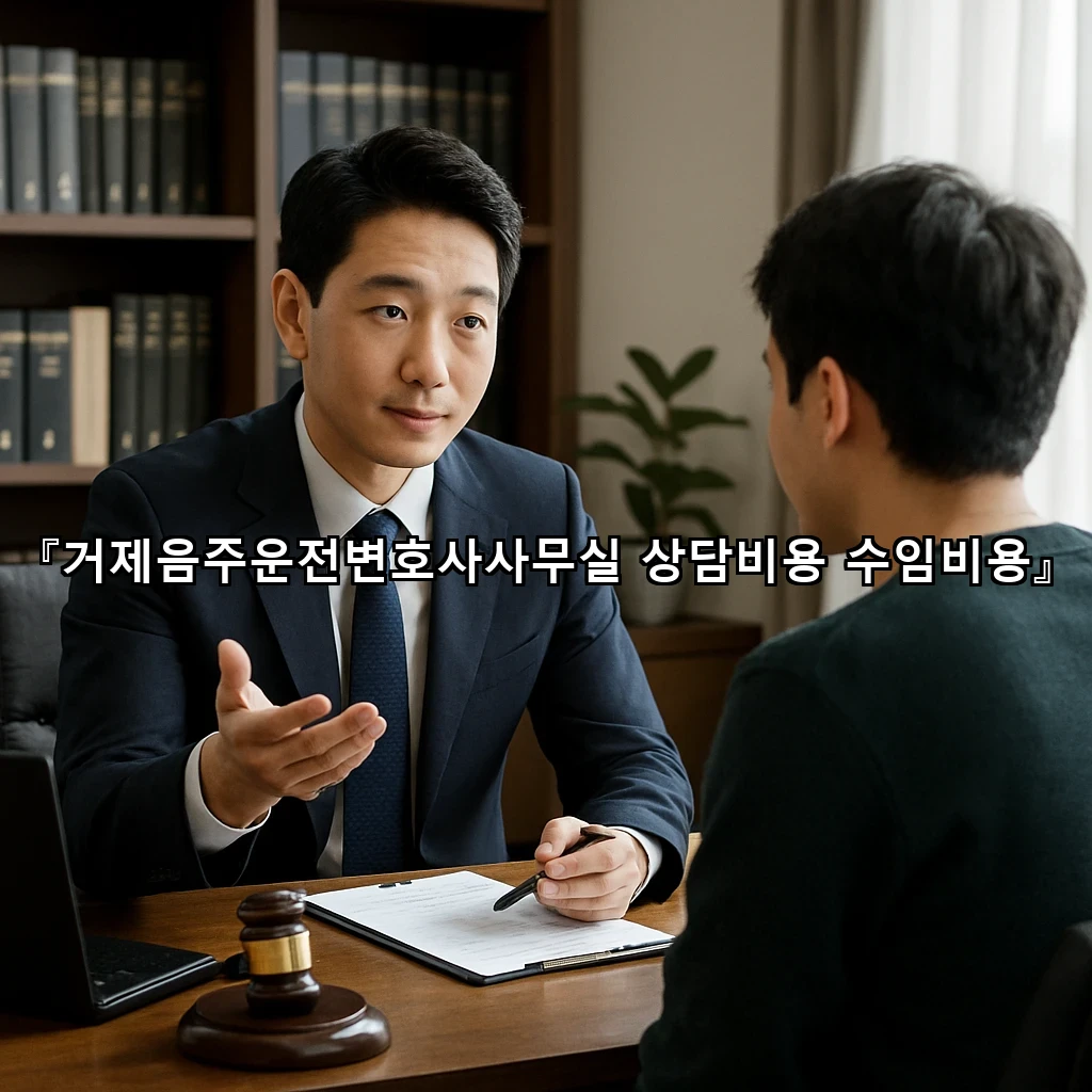 거제음주운전변호사사무실 상담비용 수임비용