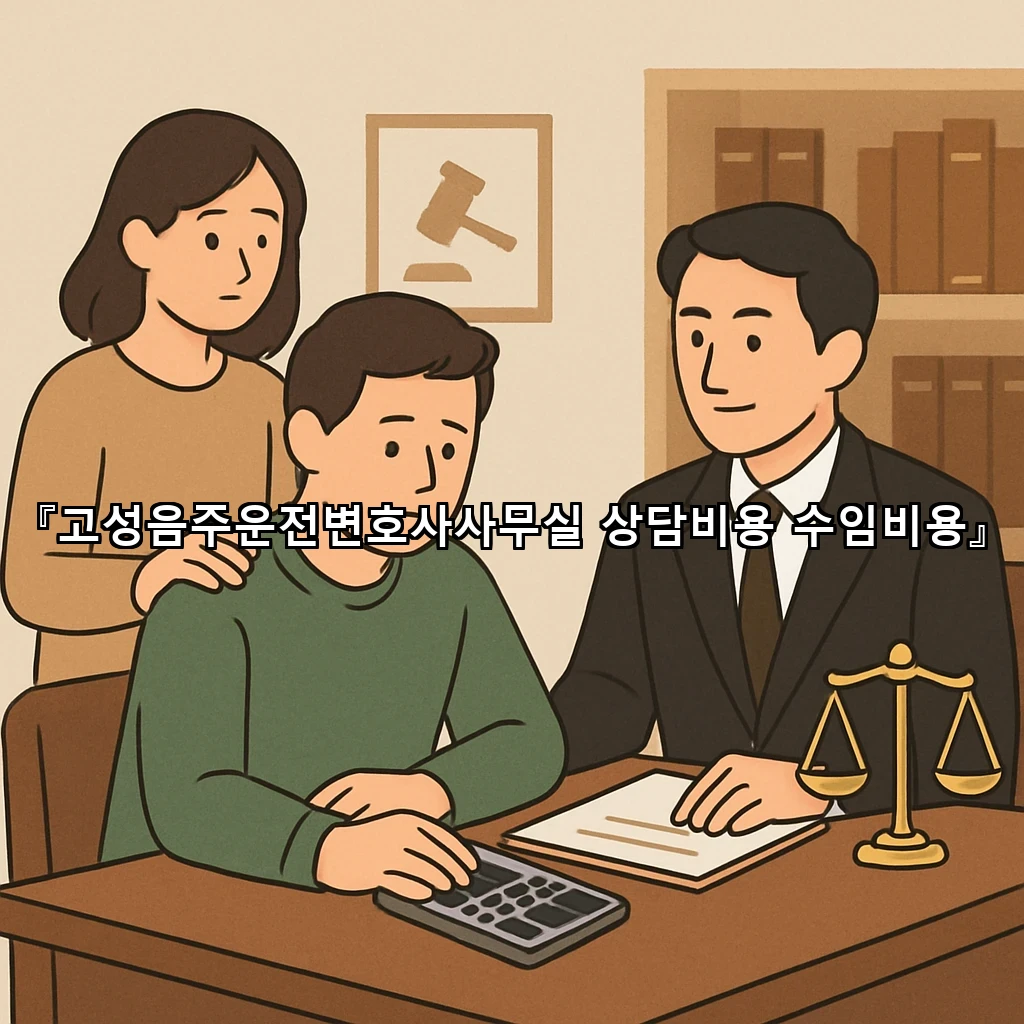 고성음주운전변호사사무실 상담비용 수임비용