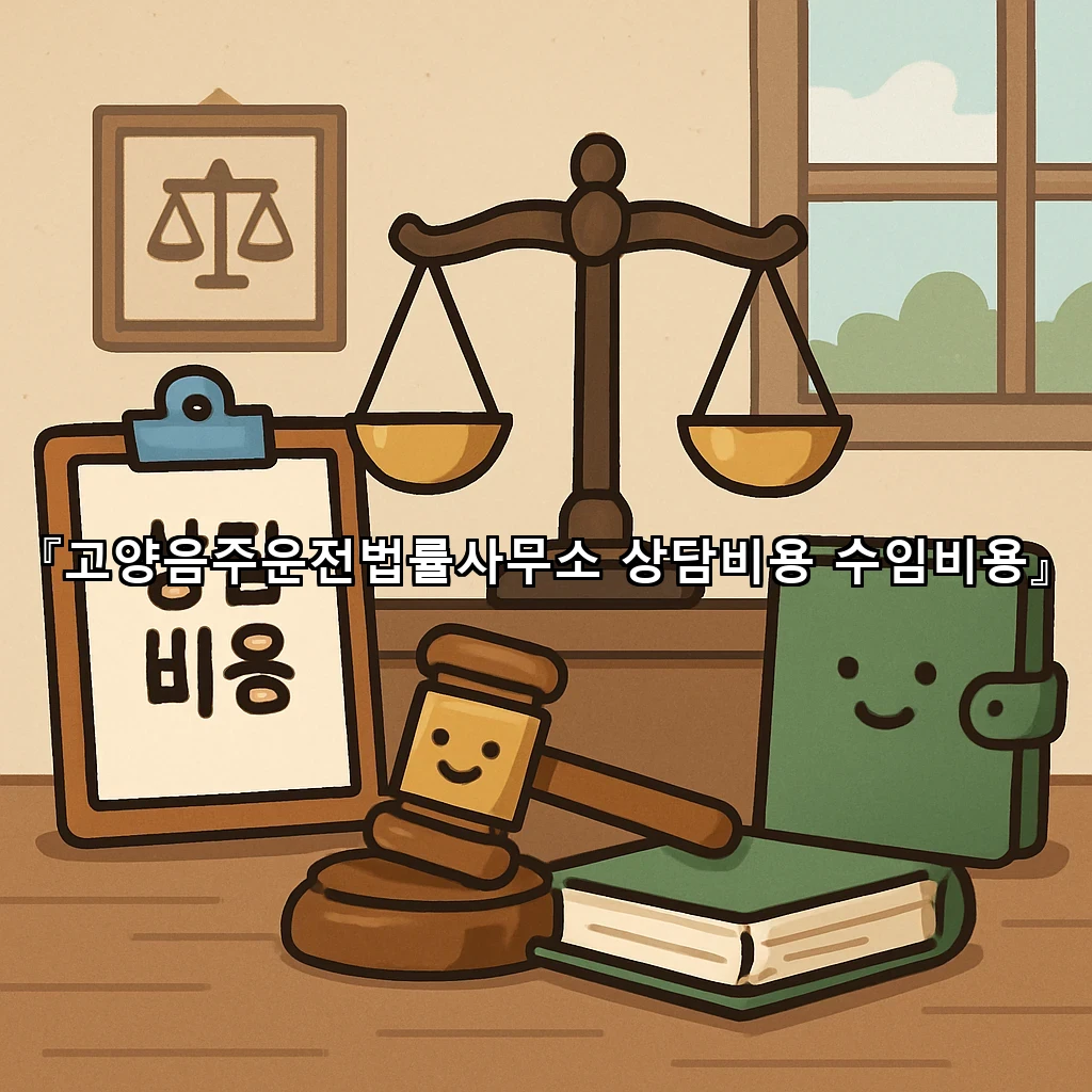 고양음주운전법률사무소 상담비용 수임비용