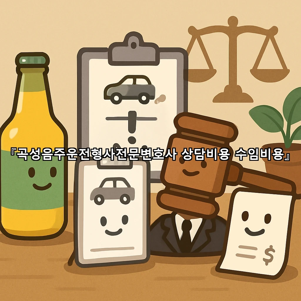 곡성음주운전형사전문변호사 상담비용 수임비용