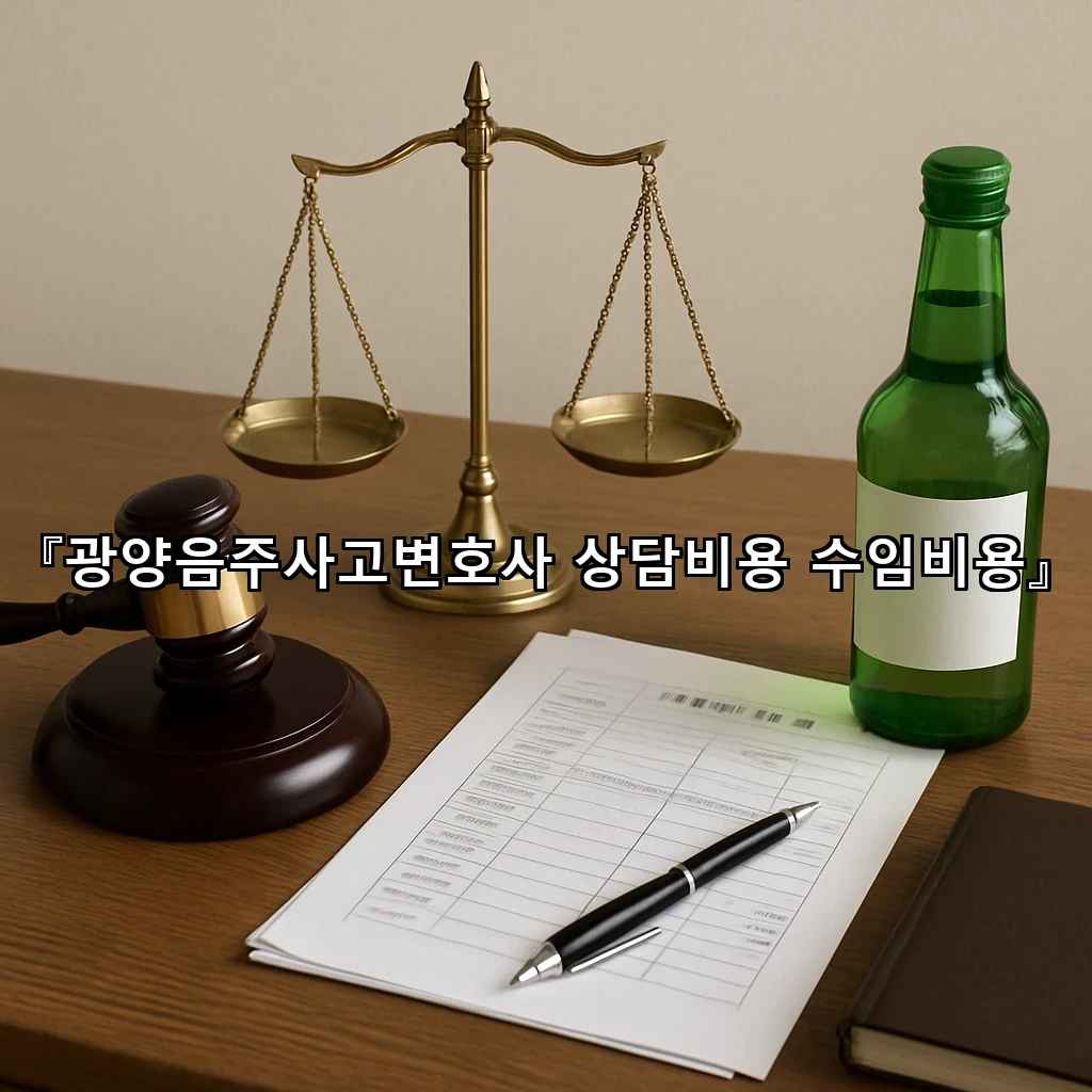 광양음주사고변호사 상담비용 수임비용