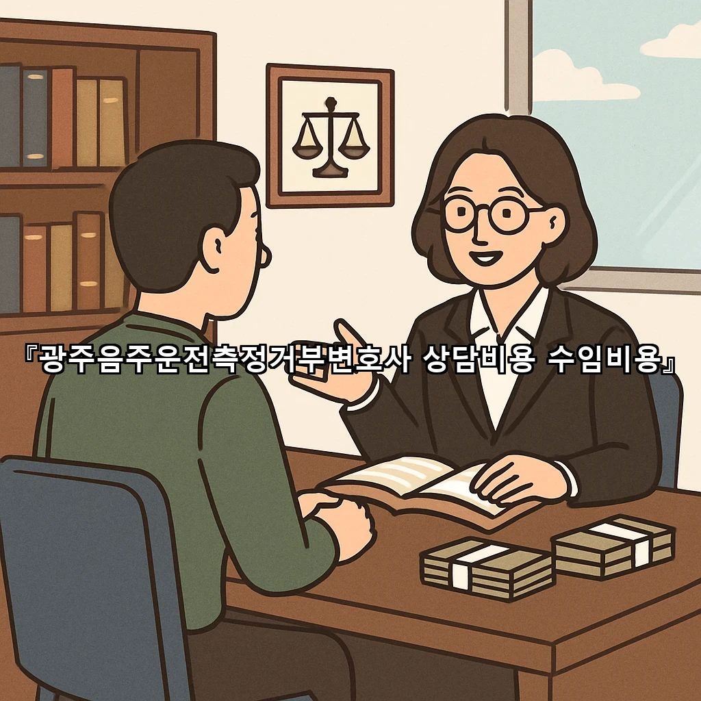 광주음주운전측정거부변호사 상담비용 수임비용
