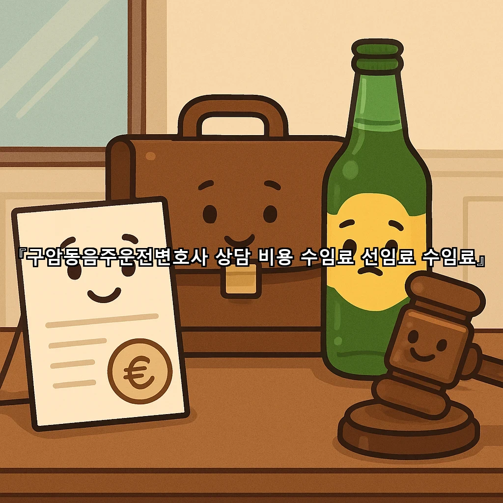 구암동음주운전변호사 상담 비용 수임료 선임료 수임료