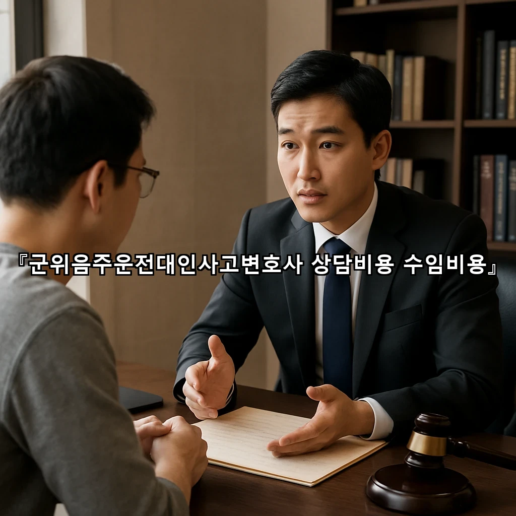 군위음주운전대인사고변호사 상담비용 수임비용