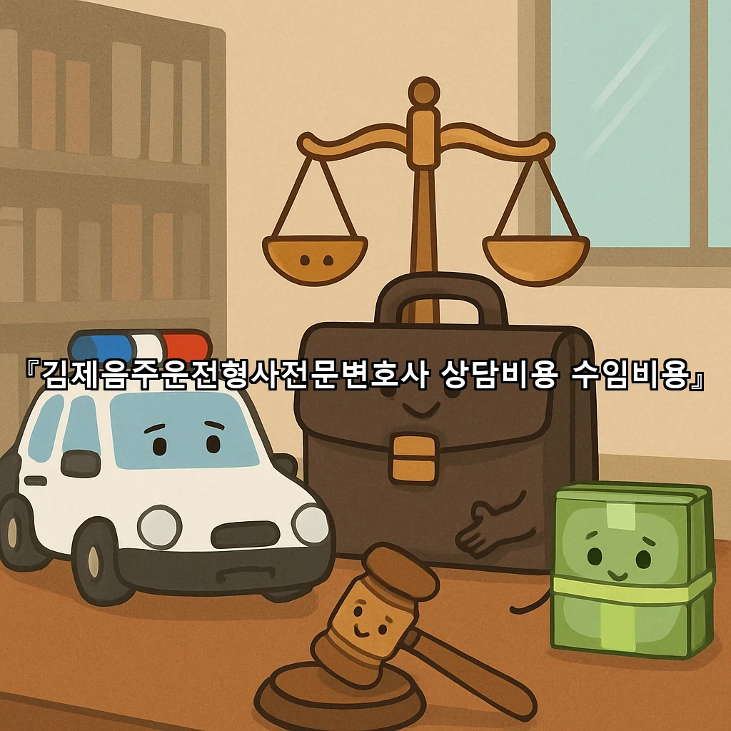 김제음주운전형사전문변호사 상담비용 수임비용
